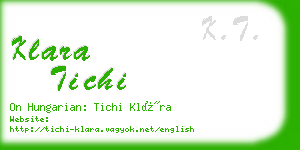 klara tichi business card